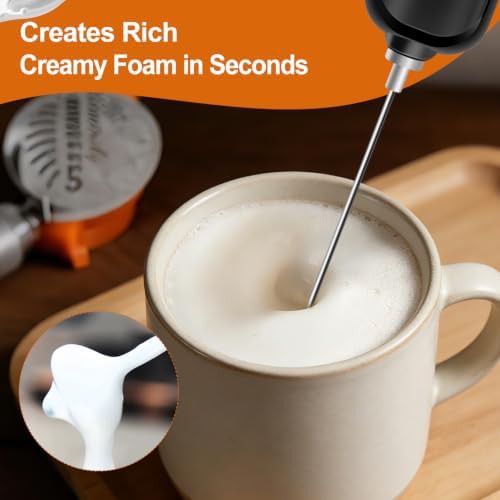 Handheld battery operated frother with stand — photo 5