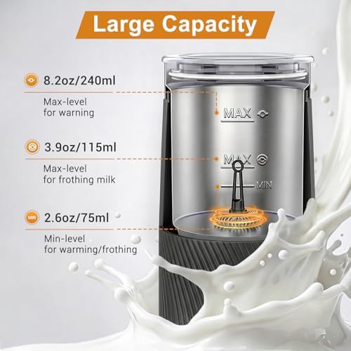 Black four in one electric milk steamer — photo 4