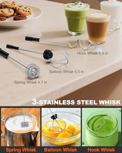 Black Rechargeable Frother with Storage Stand — photo 4