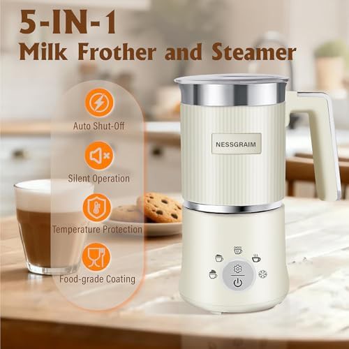 Beige dishwasher safe 5-in-1 milk frother — photo 5