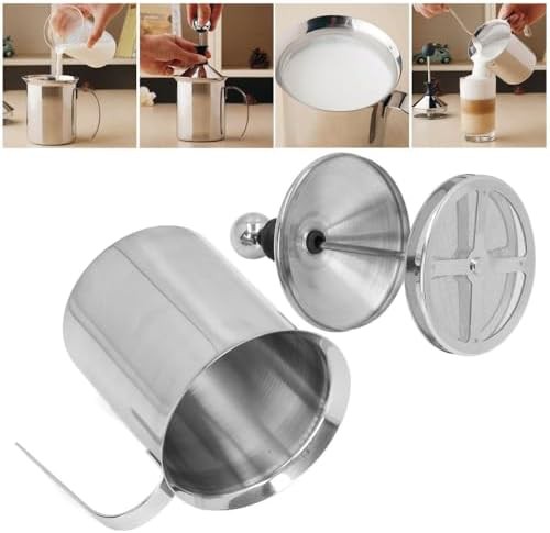 Stainless Steel Double Layer Manual Frother — photo 3