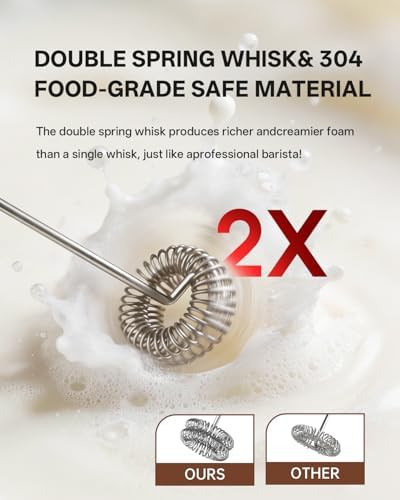 Black two speed rechargeable frother with stand — photo 3