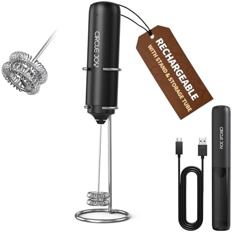 Black high speed frother with storage stand