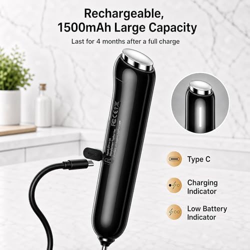 Upgraded Black Handheld Variable Speed Frother — photo 3
