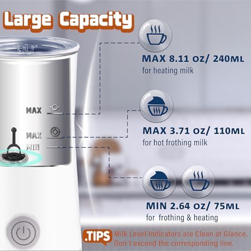 White electric milk steamer and warmer — photo 3