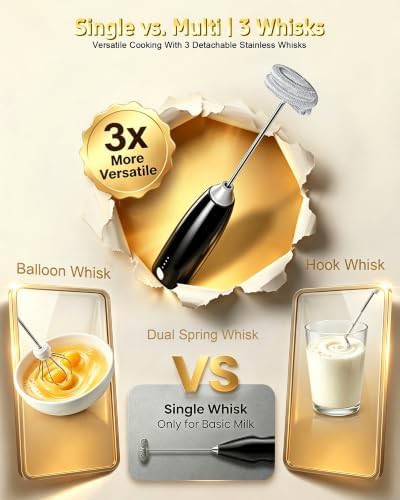 Black Three Speed Double Whisk Frother — photo 4