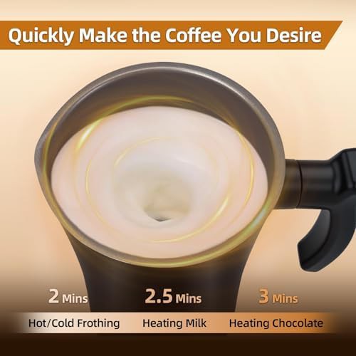 Black automatic electric milk frother 350ml — photo 5