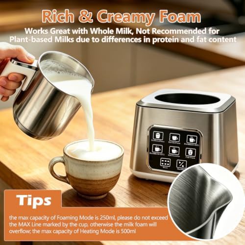 Large capacity detachable electric milk frother — photo 3