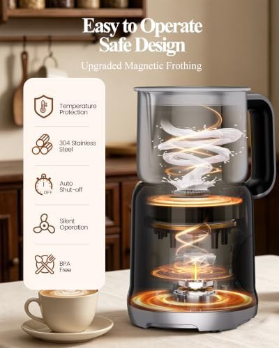 Automatic split stainless steel milk steamer 350ml — photo 3
