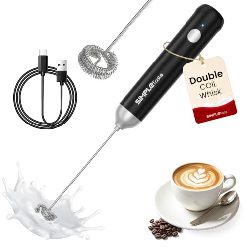 Rechargeable Handheld Milk Frother Wand Drink Mixer for Coffee