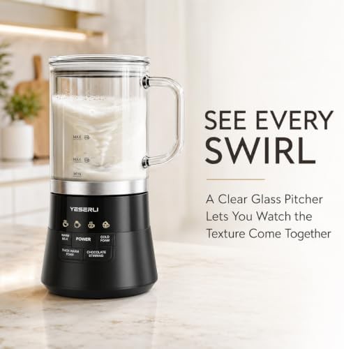 Automatic milk frother with glass jug — photo 4