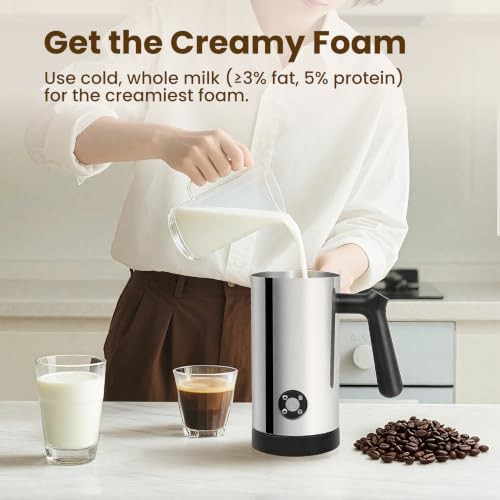Casimhu electric foam maker with hot and cold settings — photo 4