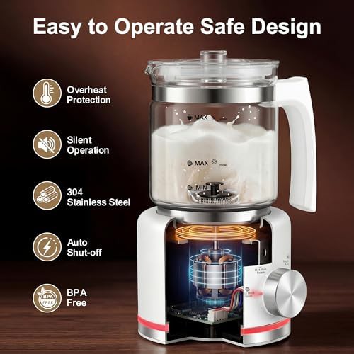 Electric Glass Milk Frother and Steamer — photo 4