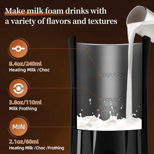Auto shut-off milk frother and steamer — photo 4